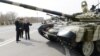 Azerbaijan - President Ilham Aliyev inspects T-90 tanks and other weapons purchased from Russia at a military base in Nakhichevan, 7Apr2014.