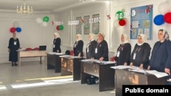 Избирательный участок в Чечне