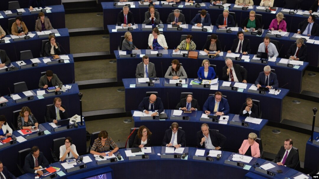 В зале Европарламента