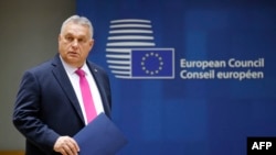 Orbán Viktor a brüsszeli EU-csúcson 2023. október 26-án