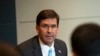 Secretary of Defense Dr. Mark T. Esper meets with reporters in London, England, Sept. 5, 2019.