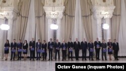 Noul Guvern, la momentul depunerii jurământului, la Palatul Cotroceni