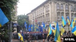 Протест львівських опозиційних сил проти візиту Віктора Януковича до Львова