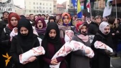 Solidaritate la Sarajevo cu victimile războiului de la Alep