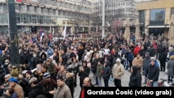 Anticovd protest u Beogradu 20. marta