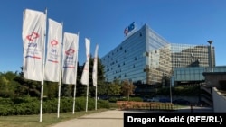 Sedište Naftne industrije Srbije (NIS) u Beogradu, 22. septembar 2025.