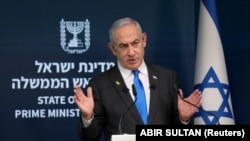 Premijer Izraela Benjamin Netanjahu na konferenciji za medije u Jerusalimu, foto arhiv, 4. septembar 2024. 