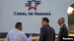 U.S. Secretary of State Marco Rubio tours the Miraflores locks at the Panama Canal in Panama City.