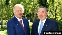 Президент Узбекистана Ислам Каримов и президент Казахстана Нурсултан Назарбаев.
