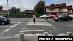 Trecerea de pietoni pe care a avut loc luni, 13 octombrie 2025, accidentul mortal din cartierul Berceni, București, 2025.