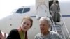 General John Craddock (right) and USAID Director Henrietta Fose arriving in Tbilisi