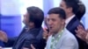 WATCH: Zelenskiy Celebrates After Exit Poll Result