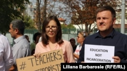 Protest la liceul „Orizont", Chișinău, 7 septembrie 2018