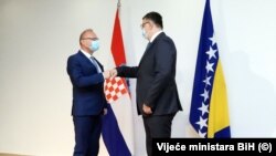 Predsjedavajući Vijeća ministara BiH Zoran Tegeltija sa hrvatskim ministarom vanjskih i europskih poslova Gordan Grlić Radman 
