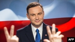 Кандидат в президенты Польши Анджей Дуда. 