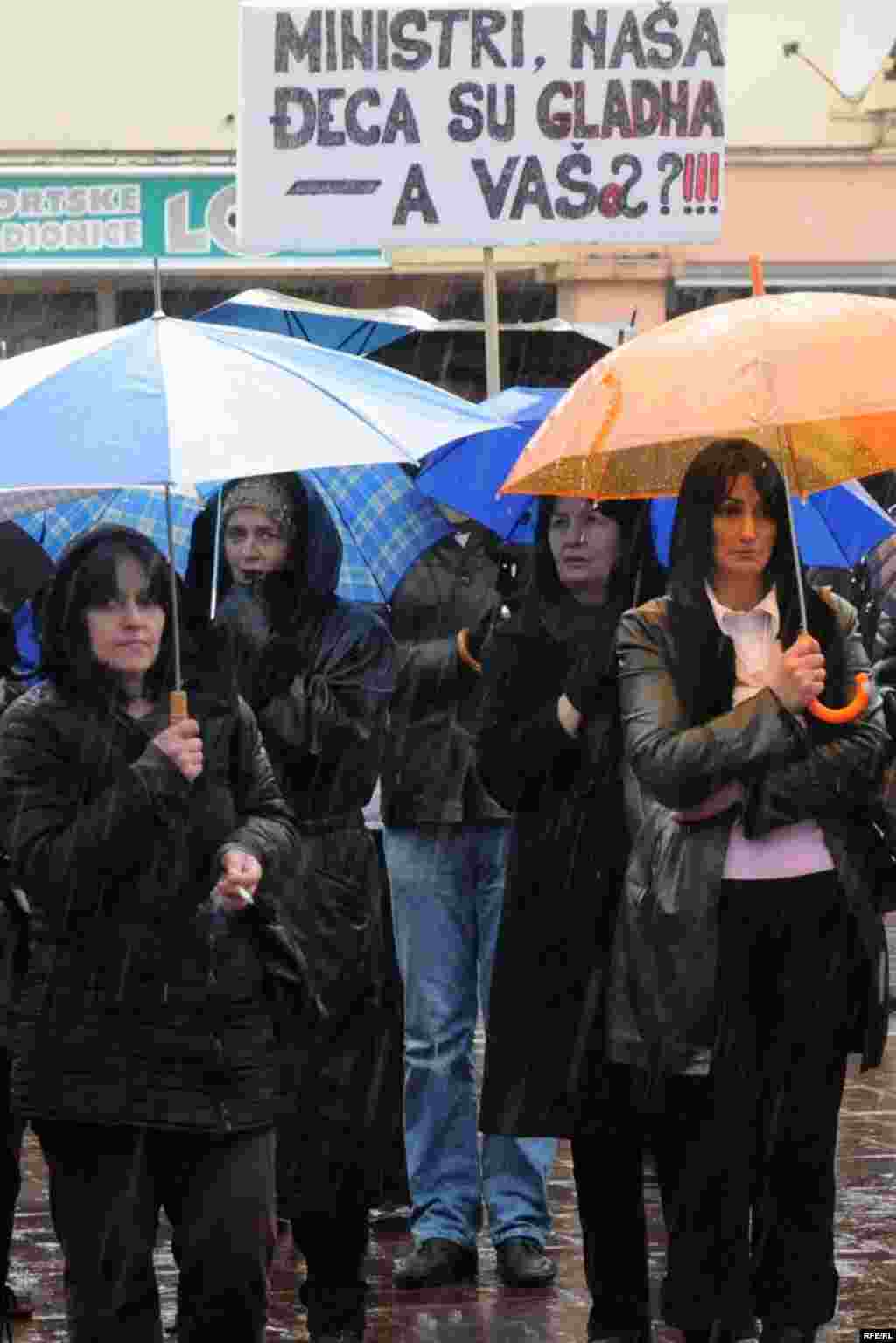 Protesti radnika Duvanskog kombinata Podgorica. Foto:Savo Prelević 