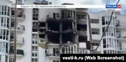 Багатоповерховий будинок на вулиці Червоноармійській у Ялті, пошкоджений БпЛА під час повітряної атаки Сил оборони України 22 липня 2026 року