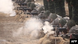 People's Army troops training earlier this month in North Korea.