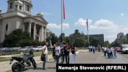 Protest ispred Skupštine Srbije, 5 jul 2021.