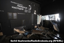 Пошкодження російським ударом національного музею «Чорнобиль». Київ, 24 травня травня 2026 року