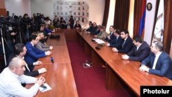 Armenia - Lawyers meet in Yerevan to protest against government plans to allow judges to fine them for contempt of court, 7 February 2018.