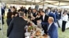 Nagorno-Karabakh -- Armenian Prime Minister Nikol Pashinian and other dignitaries attend a state banquet in Shushi, May 21, 2020.