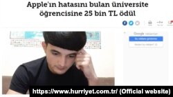 Скриншот публикации на сайте турецкой газеты Hurriyet.