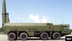 An Iskander-E short-range ballistic missile launcher