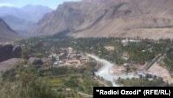 Tajikistam,Badakhshon province, a view of Khorugh city administration capital of Badakhshon province,24July2012