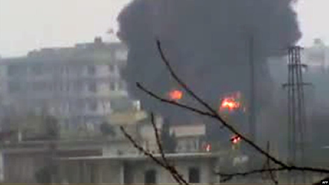 Бои в одном из городов в центральной Сирии