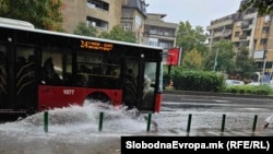 Илустрација, дождливо време во Скопје 