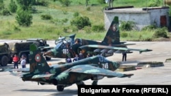 Aeroplanët e tipit MiG-29 të forcave ajrore të Bullgarisë. 