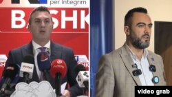 Северна Македонија - Арбр Адеми, портпарол на НАИ (лево) и Дритон Сулејмани, портпарол на ВРЕДИ (десно) 