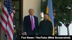 Дональд Трамп та Володимир Зеленський перед зустріччю в Білому домі, Вашингтон, США, 17 жовтня 2025 року