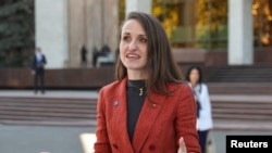 Oana Țoiu la Chișinău, pe 15 mai 2026.