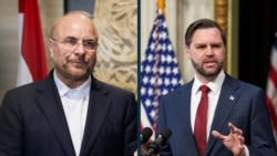 جی‌دی ونس (راست) و محمدباقر قالیباف