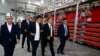 Президент Садыр Жапаров "Асылташ-керамикс" заводунун ачылышында. 