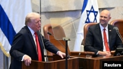 Predsednik SAD Donalda Trampa govori u izraelskom parlamentu, 13. oktobar 2025.
