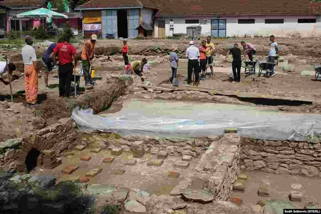 Bosnia-Herzegovina - Archaeological excavations, Skelani, Srebrenica, 23Jul2014.