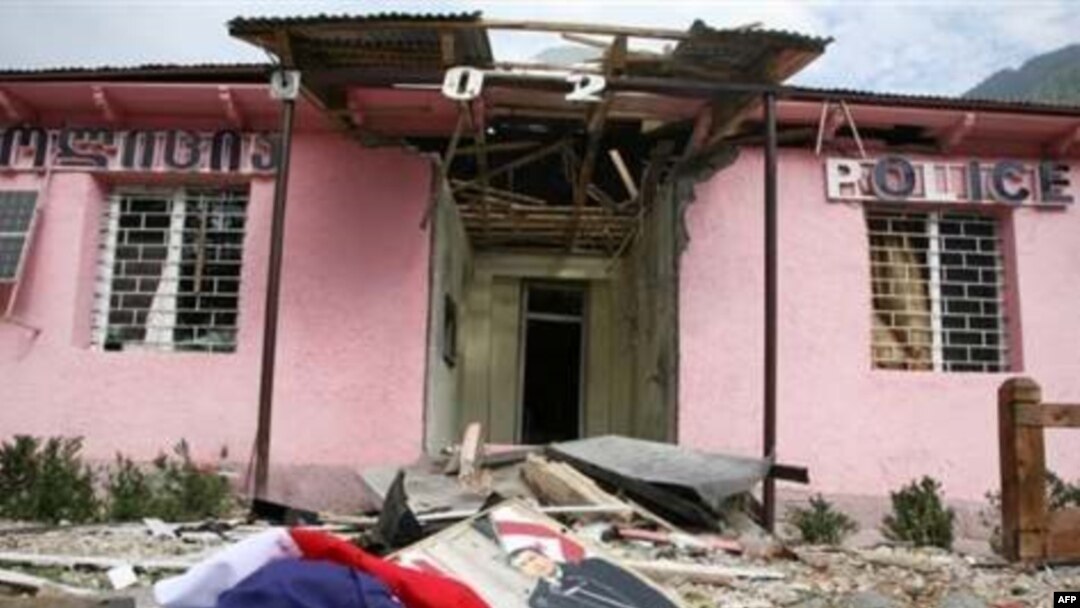 Заброшенный полицейский участок в Кодорском ущелье. 12 августа 2008
