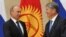Russian President Vladimir Putin (left) meets with his Kyrgyz counterpart, Almazbek Atambaev, in Bishkek.