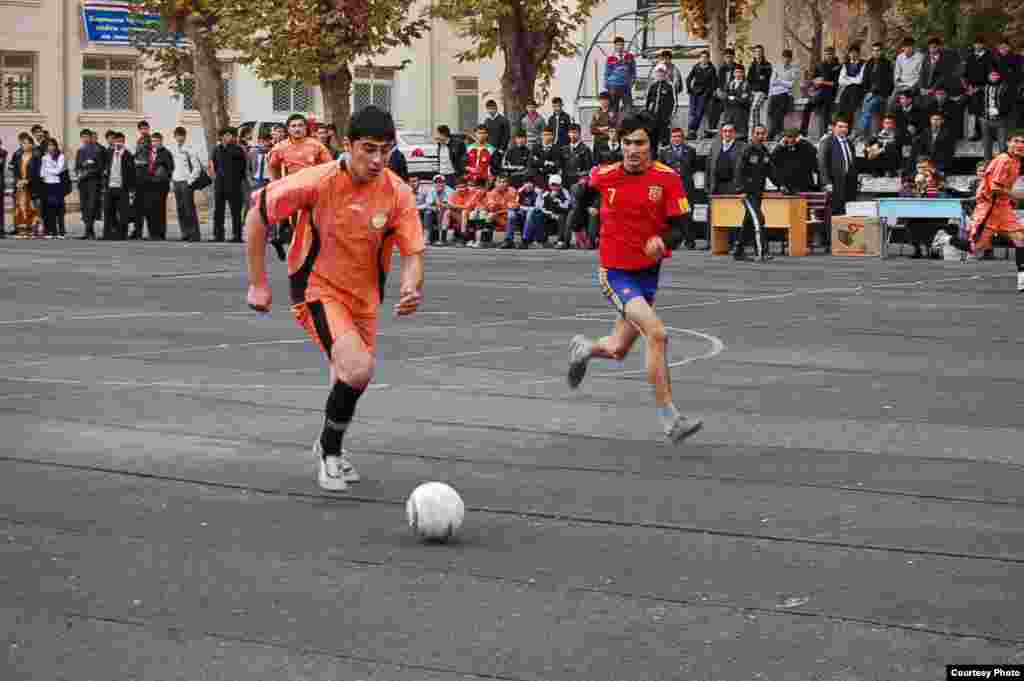 Football championship between universities of Dushanbe, 25Nov2010