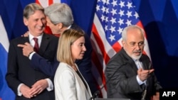 Eýranyň ýadro programmasy dogrusynda edilen beýanatyň öňüsyrasy. 2-nji aprel, 2015 ý. Şweýsariýa.