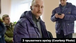 Аляксей Мілюкоў на працэсе ў Наваполацкім судзе, які адправіў яго ў Горацкую калёнію