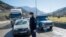Police restricting travel and checking cars on a road in Mazandaran. March 7, 2020