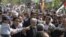 Opposition leader Mir Hossein Musavi at a rally in Tehran on September 18