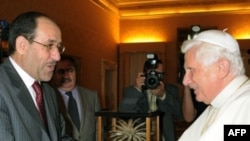 Al-Maliki met Pope Benedict in Italy in early July.