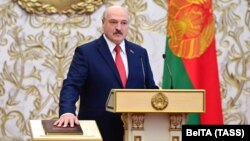 Аляксандар Лукашэнка падчас інаўгурацыі 23 верасьня 2020