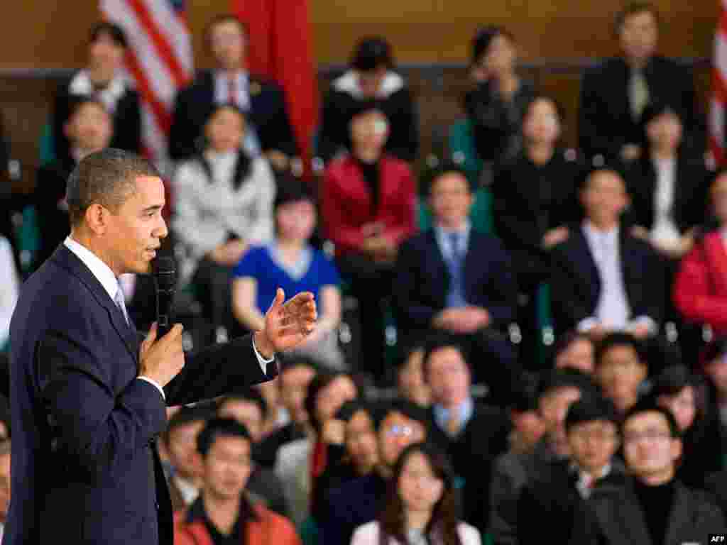 Од обраќањето на Обама пред студентите во Шангај