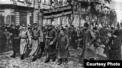 Marș al bolșevicilor la Odesa pentru susținerea revoluției comuniste din România